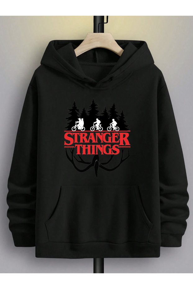 Unisex Men/Women Colorful Spiderstranger Custom Printed Cotton Oversized Hooded Sweatshirt