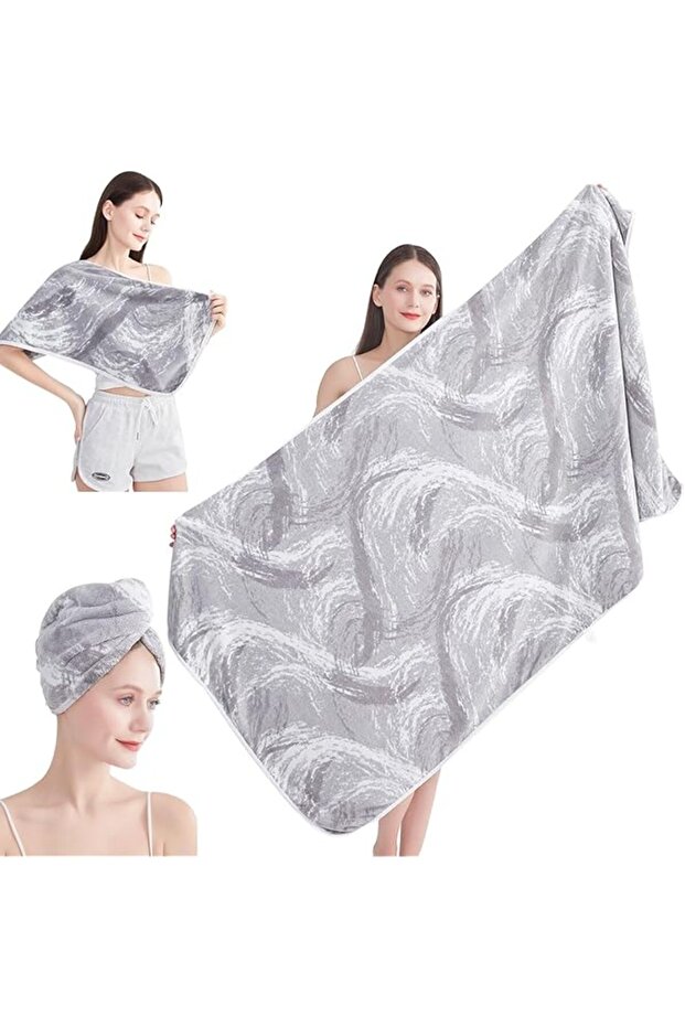 Bath Wrap Towel 3PCS, Ultra Absorbent Bath Body Wrap Microfiber Soft Spa Shower Wrap Towel