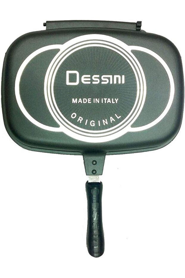 Aluminum Two-Sided Double Grill Non-stick Pressure Pan, Black