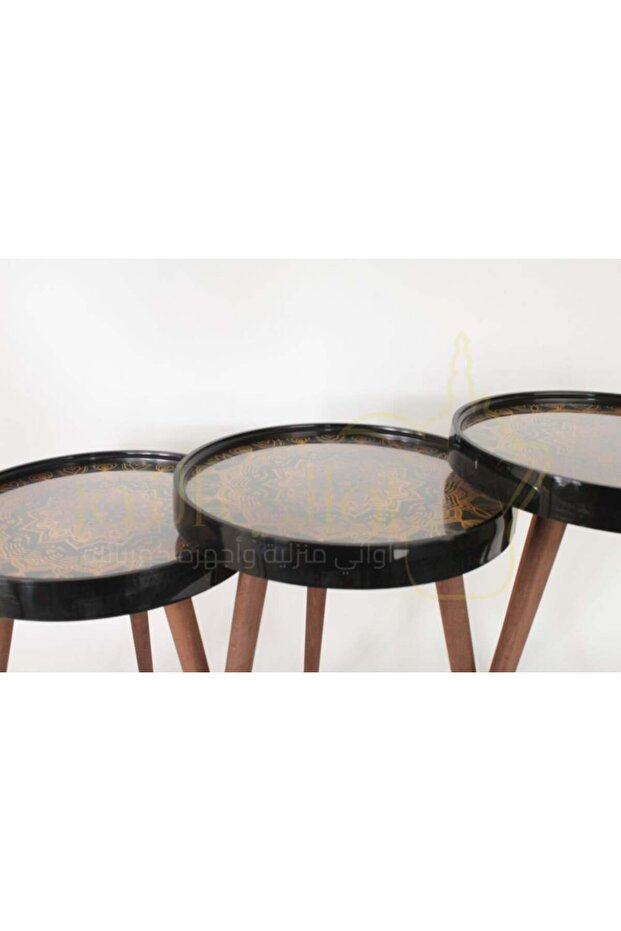 طقم طاولات تركي دائري 3 مقاسات - 3