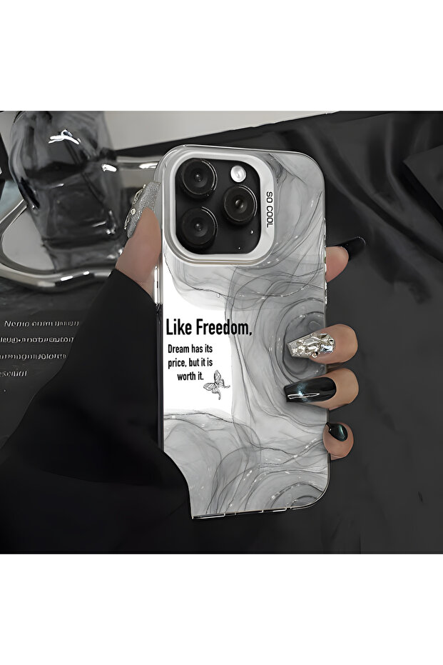 حافظة واقية من السيليكون المتوافقة مع هاتف iPhone 16 Pro ذات حافة أكريليك ونمط إبداعي - 5