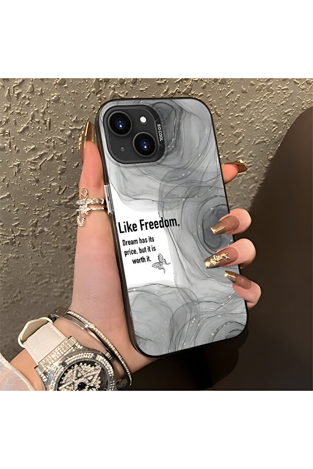 حافظة واقية من السيليكون ذات حافة أكريليك متوافقة مع هاتف iPhone 15 Plus/14 Plus - 4