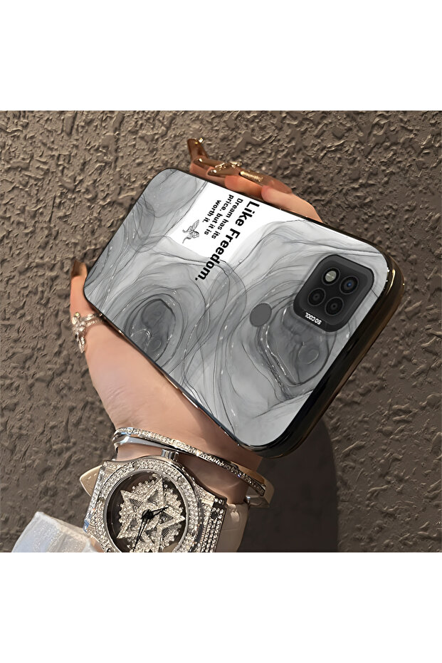 Xiaomi Poco C31 Compatible Silicone Edge Acrylic Back Creative Pattern Protective Case - 3