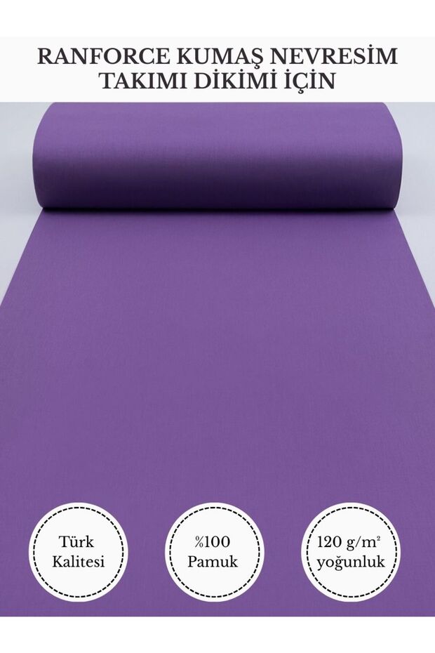 Ranforce Fabric for Quilt Sewing – 100% Cotton, 240 cm × 100 Cm, Plain Dyed V-48