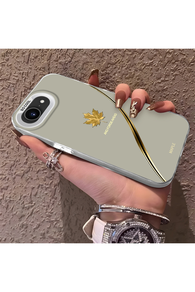 iPhone 16E Compatible Case Hard Shell Anti Fall Phone Case Apple Pattern - 2