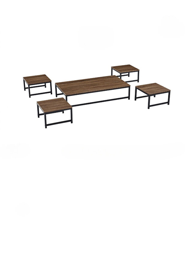 5-piece rectangular floor table set - available in several colors - 2