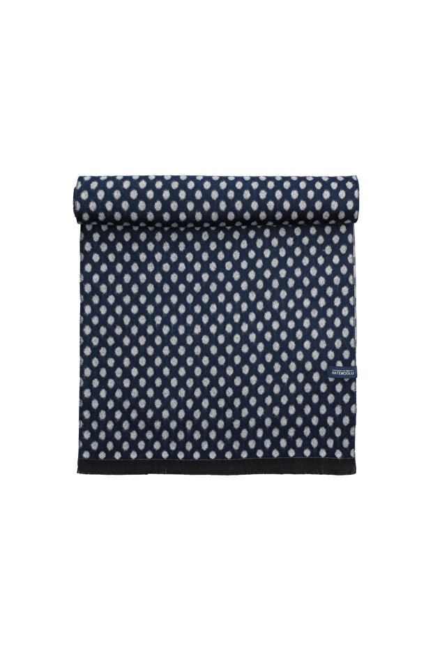 Lacivert Desenli Atkı - 3