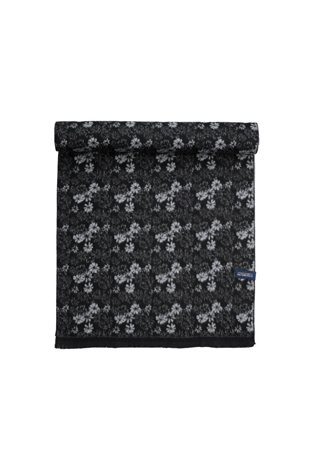 Siyah Desenli Atkı - 3