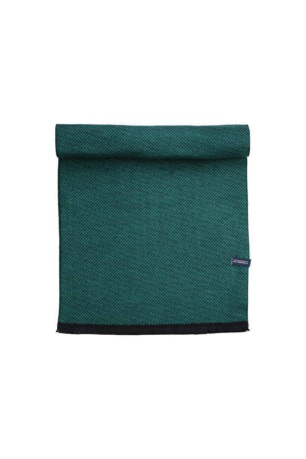 Eșarfă cu model verde - bleumarin - 2