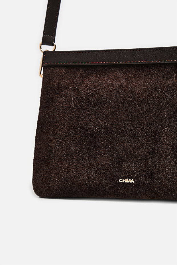 Çapraz Askılı Süet Çanta - 7