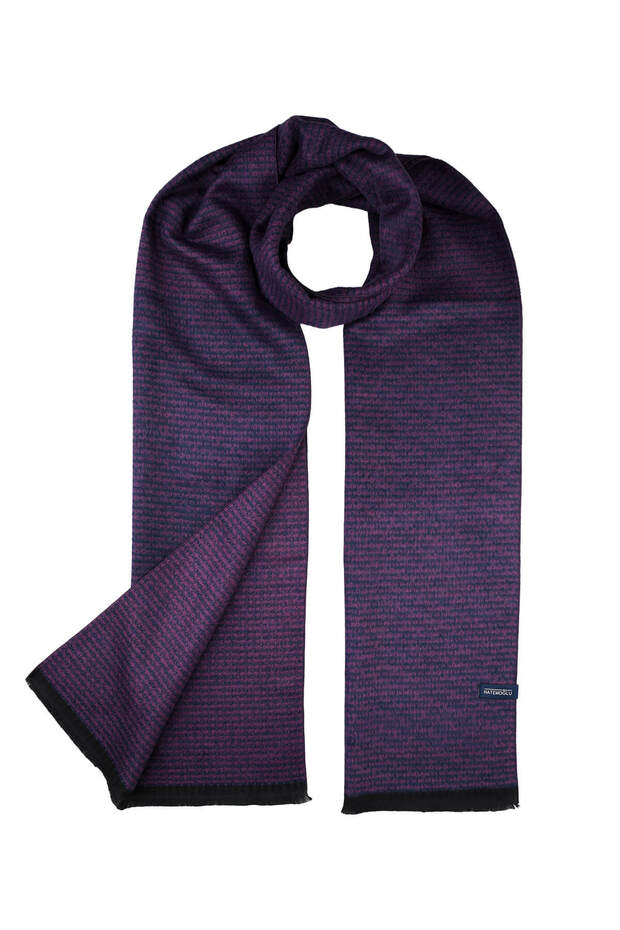 Siyah Desenli Atkı - 2