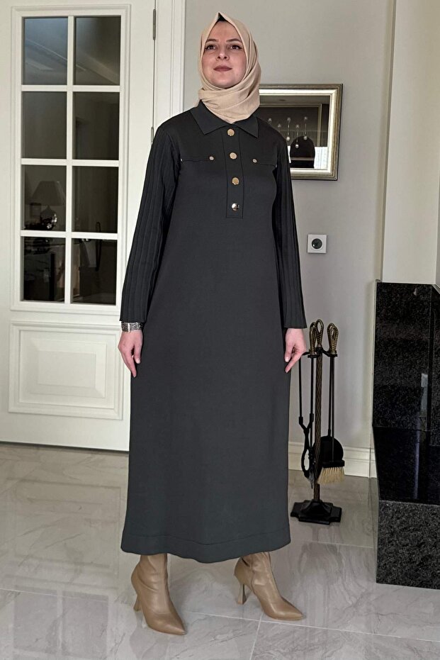 Beste Triko Elbise Haki - 4