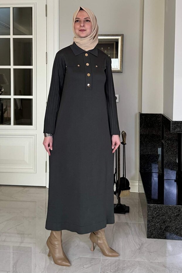 Beste Triko Elbise Haki - 6