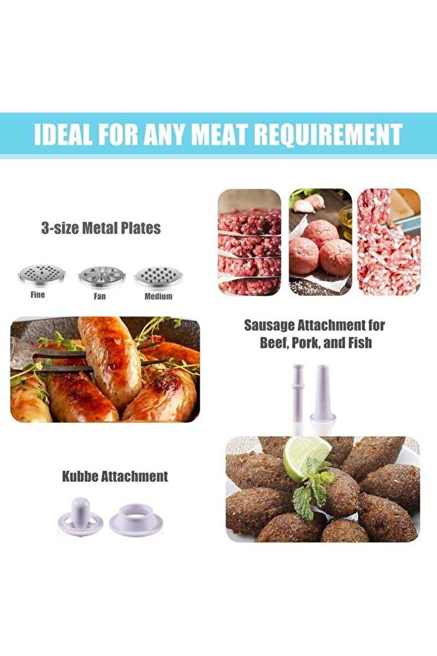 آلة فرم اللحوم الفعالة بقدرة 3000 واط - 5