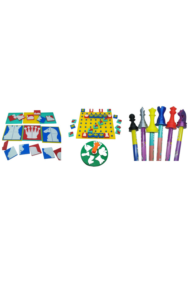Coding and Chess Intelligence Development Set – Puzzle + 24 Pen Caps – Screen-Free Educational Game – Ages 6-9