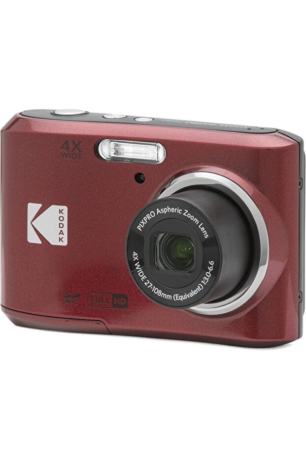PIXPRO FZ45-RD 16MP Digital Camera 4X Optical Zoom 27mm Wide Angle 1080P Full HD Video - Red