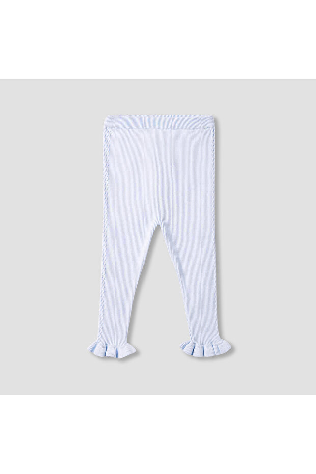 Ribbed Leggings with Bow Detail and Elasticated Waistband