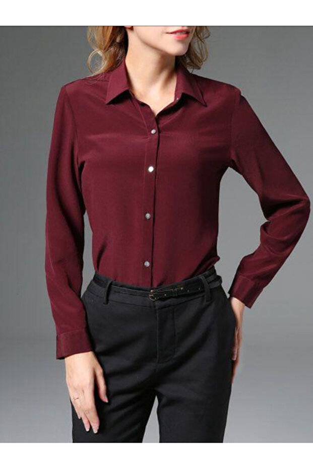 Burgundy Stylish Elegant Shirt