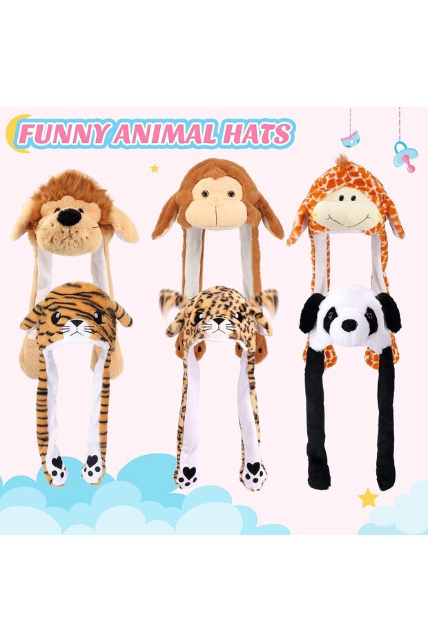 قبعة على شكل بطريق بأذنين متحركتين - 6