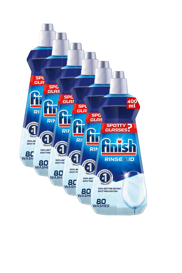 Dishwasher Detergent Rinse Aid Liquid, Original Scent, 400ml x6