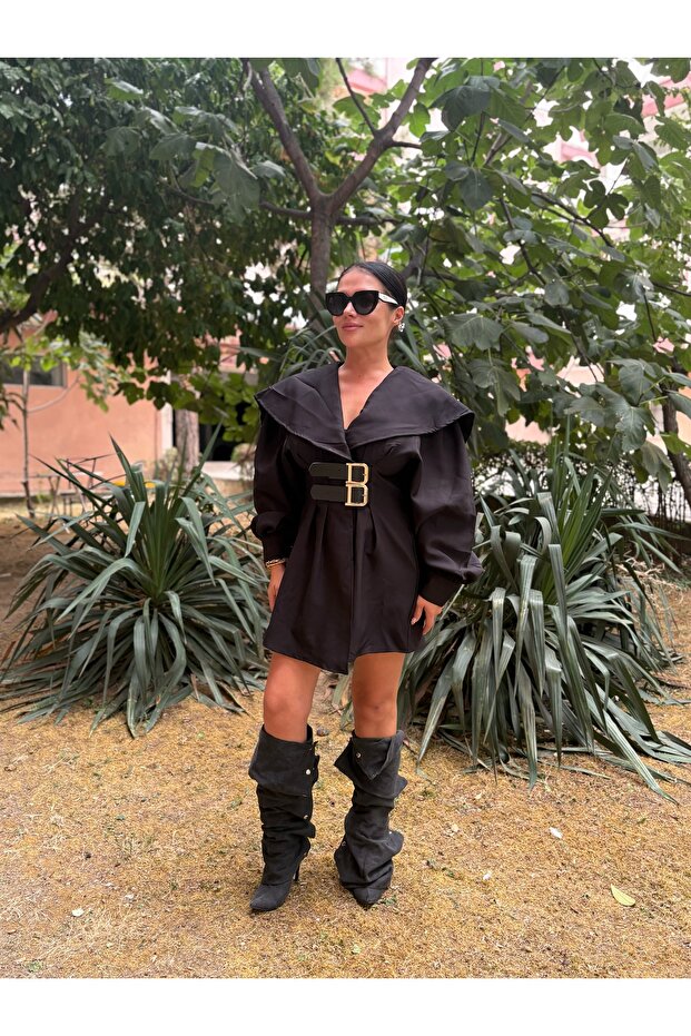 Siyah tunik ceket - 2