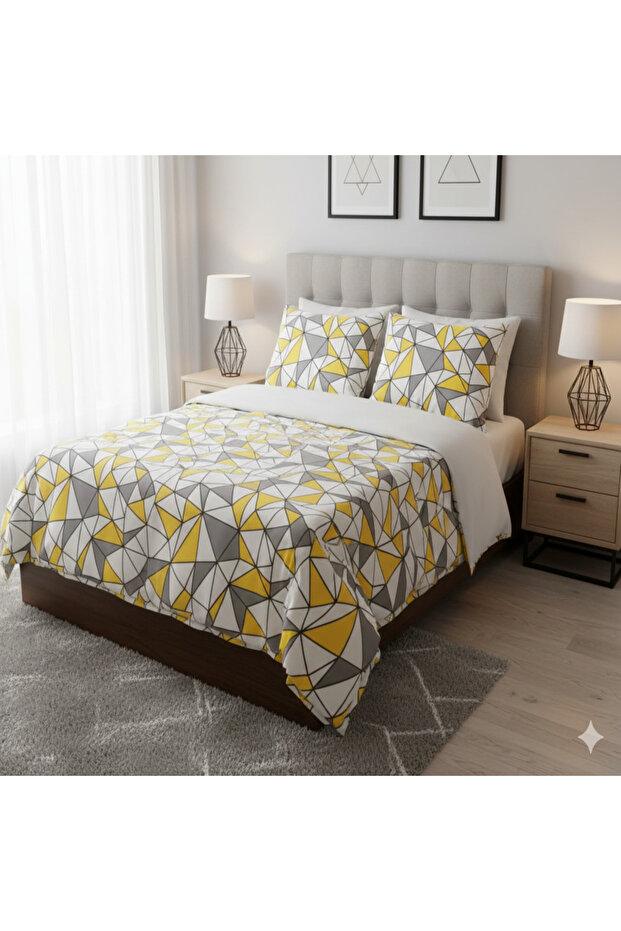 Double Patterned Duvet Cover Set (Without Sheets)