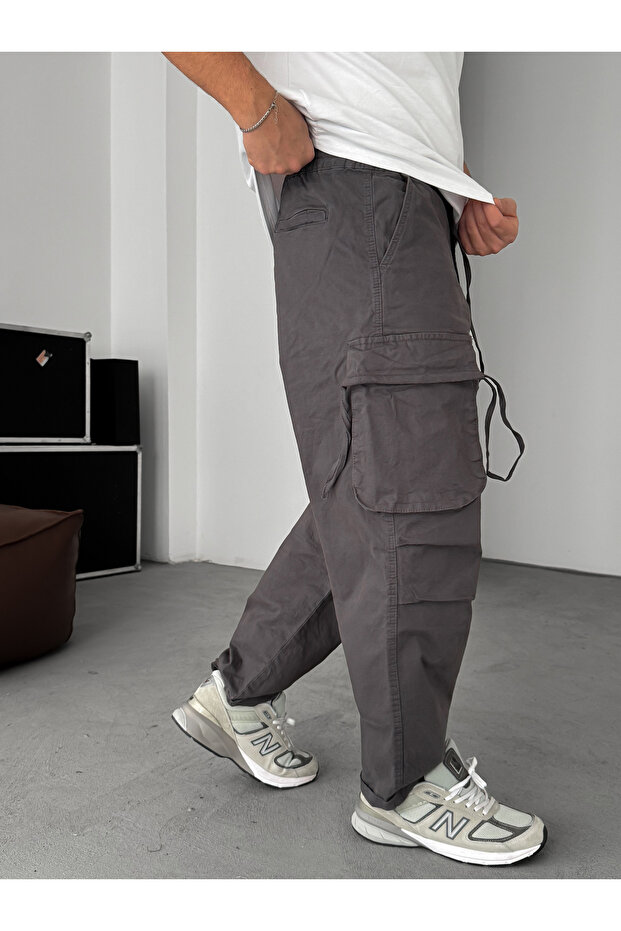 Füme Gabardin Kargo Pantolon C-6239 - 3