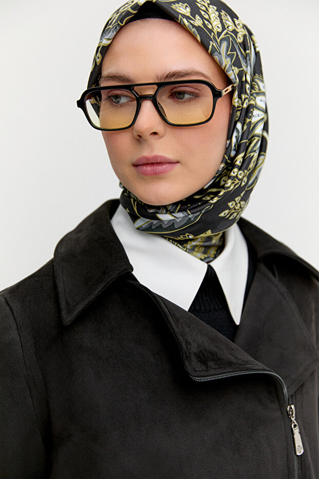 Kruvaze Süet Görünümlü Ceket - 3