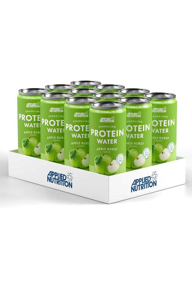 Sparkling Protein Water, Appled Burst, with Vitamin C and Coconut Water, Pack of 12 Cans