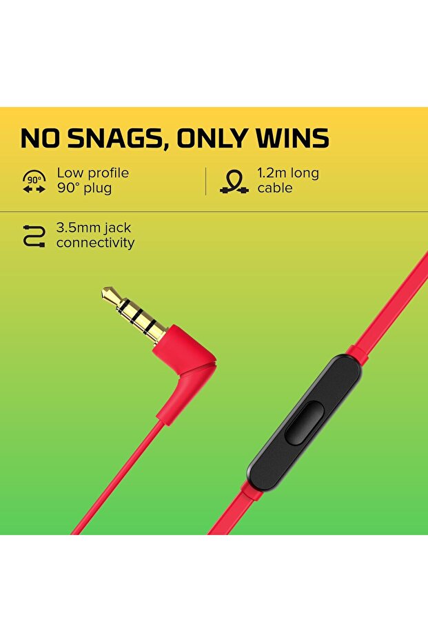 Cloud Earbuds II – 14mm Drivers, Four Eartips, Hard-Shell Carrying Case - Red - 4