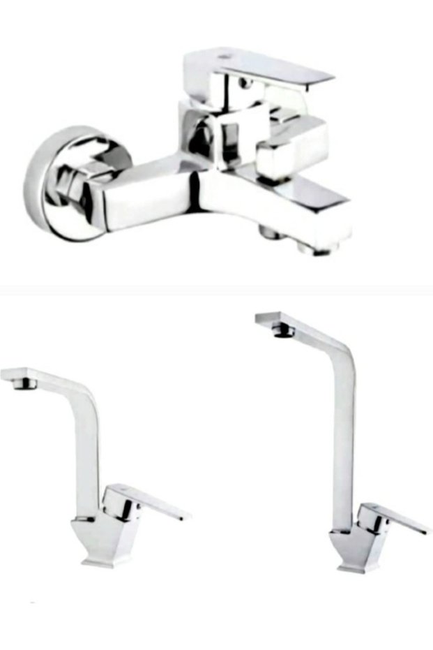 Square Faucet Set (Bathroom Faucet, Sink Faucet, Kitchen Sink Faucet)