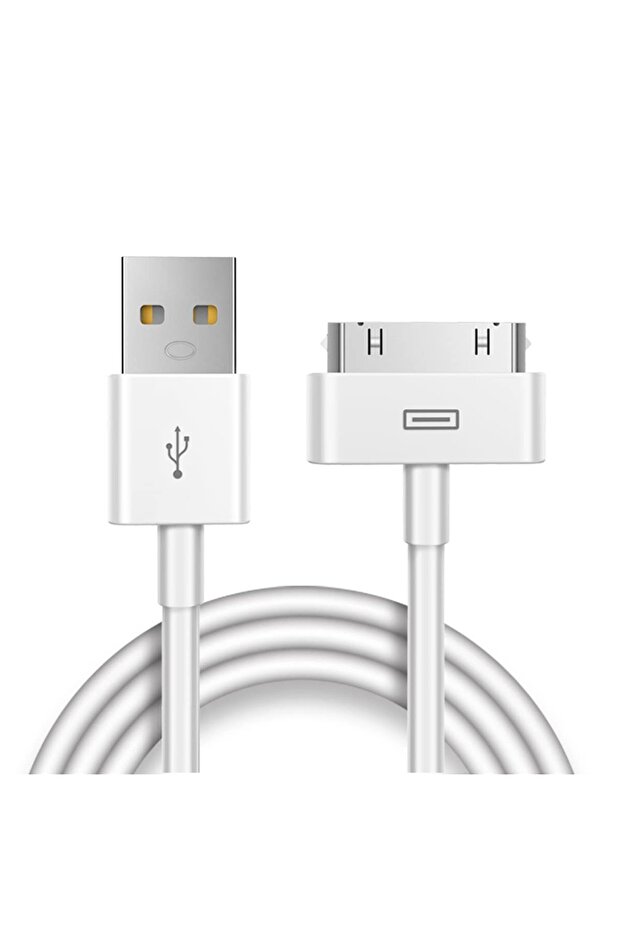 Other كابل شحن ومزامنة USB 30 سنًا - متوافق مع أجهزة iPhone 3g/4 وiPad 2 وiPod 5 - أبيض
