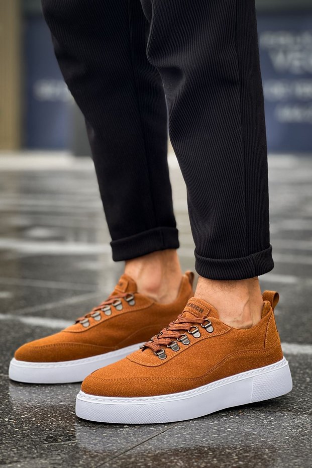 Yg319 Stamina Men's Casual Lace-Up Suede Sports Sneaker Shoes Sbt - Tan