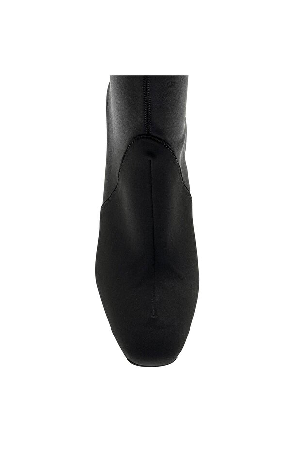 SCARTY SİYAH TEKSTİL Kadın TOPUKLU ÇİZME - 4