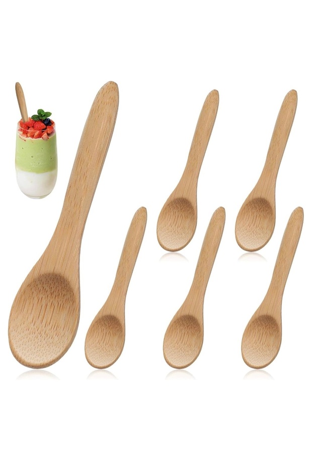 6 parça bambu çok amaçlı kaşık - 1