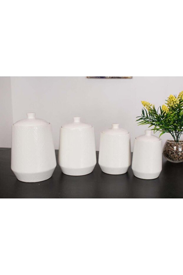 طقم بهارات 4 قطع – أبيض - 1