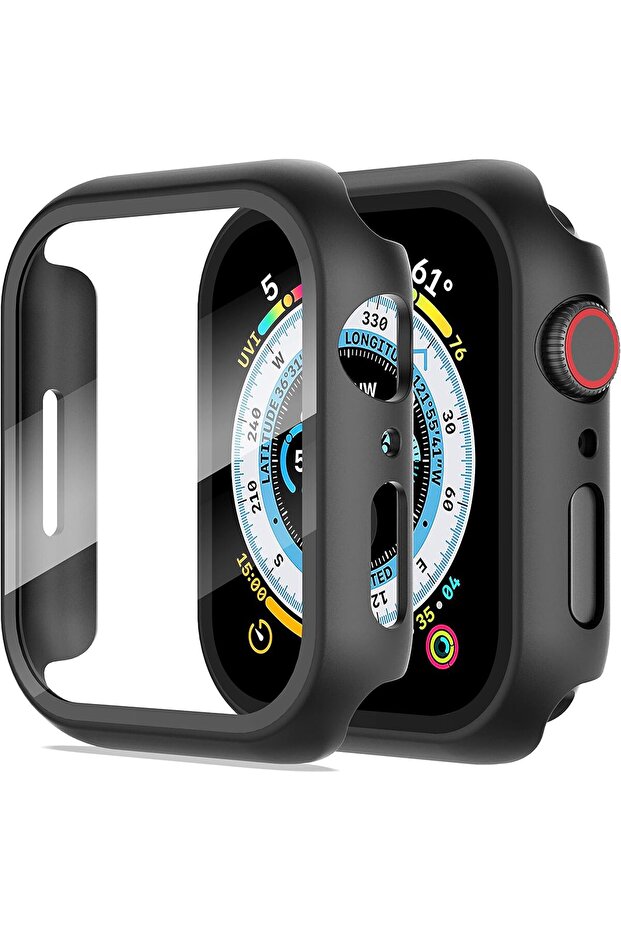 2-Pack Compatible for Apple Watch Series 7 45mm Case, Ultra-Thin Hard PC Bumper Case All-Around
