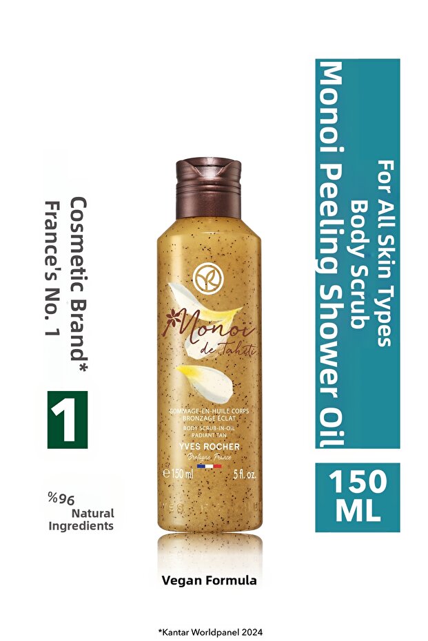 Monoi Moisturizing Exfoliating Shower Oil-All Skins-Monoi De Tahiti-Vegan-150Ml