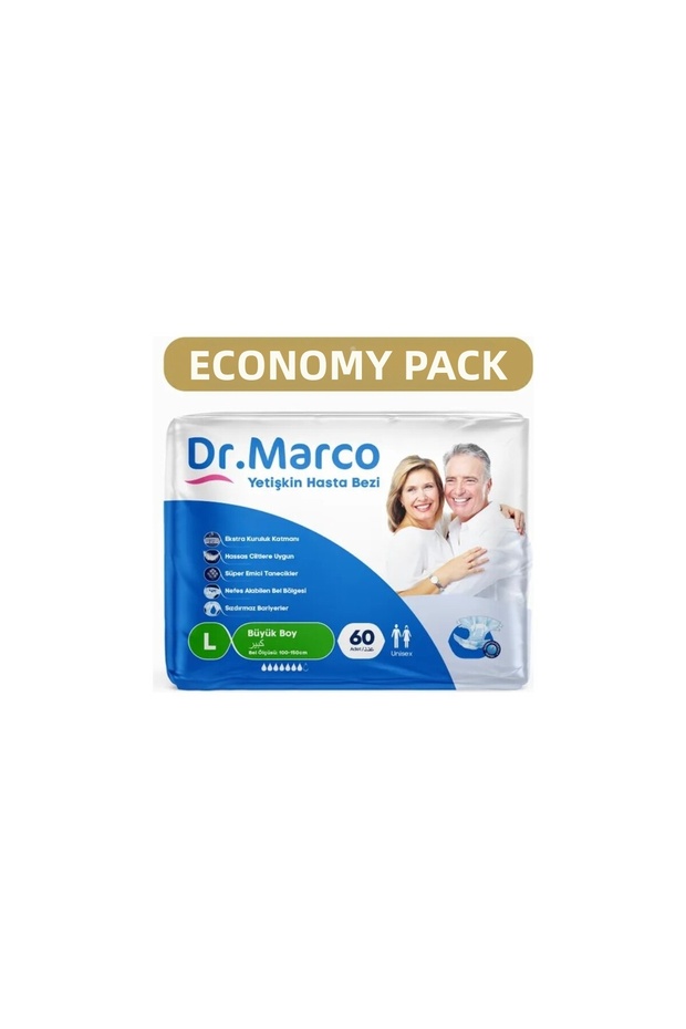 Adult Waist Banded Patient Diapers Large 60 Pieces