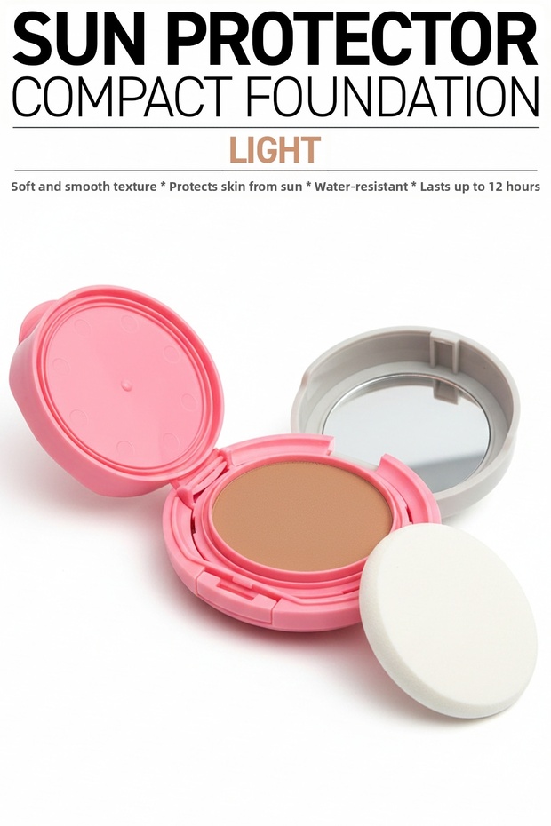 Anti-Wrinkle High Coverage Spf50 Waterproof Compact Foundation - Compact Foundation Light