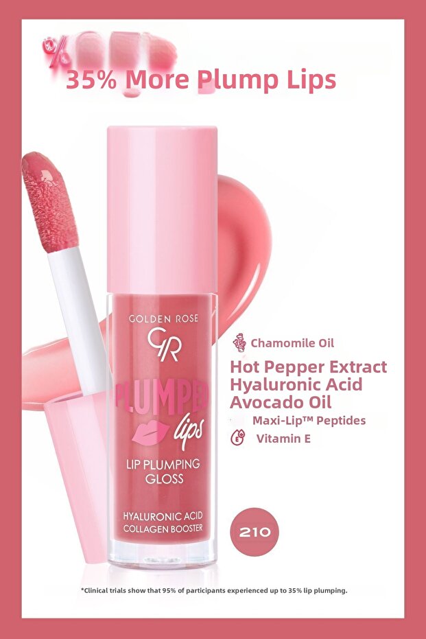 Plumped Lips Lipgloss No: 210 - Plumping Effect and Moisturizing Shine