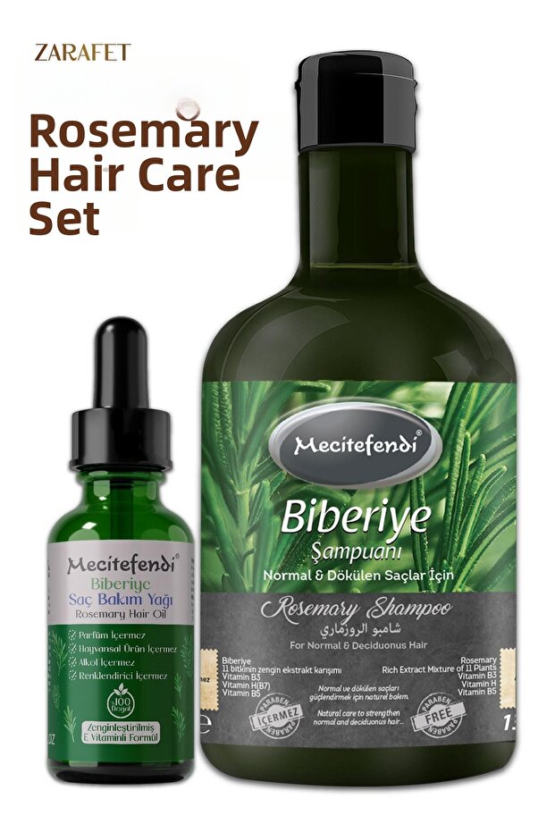 Rosemary Hair Care Set Elegance - Rosemary Shampoo 400 ml Rosemary Serum 50 ml