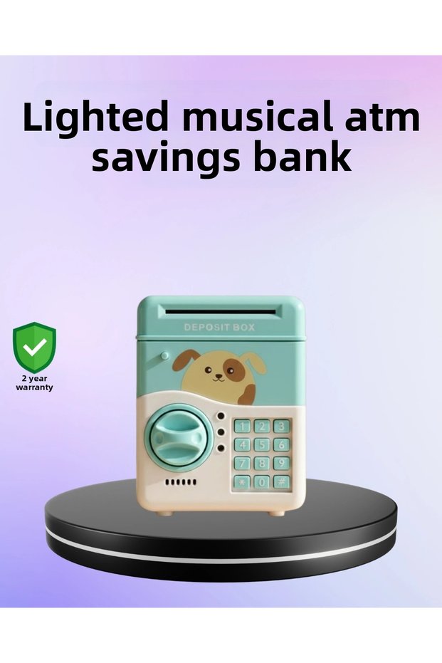 صندوق توفير النقود الإلكتروني من PlentifulSu بتصميم ATM مع كلمة مرور إلكترونية باللون الأخضر