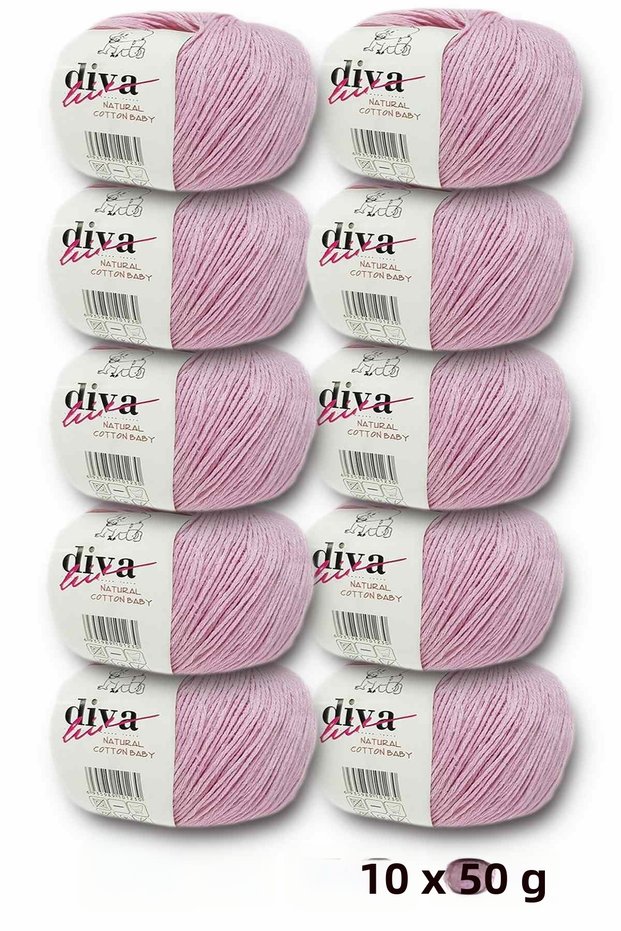Premium Amigurumi Ipi Punch (Panç) Baby Soft Cotton 500 Gr (Pack of 10) - Dusty Pink