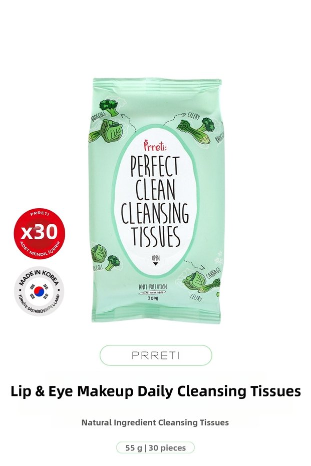Makeup Removal Wipes Perfect Clean Daily Cleansing Tissues 30-Pack