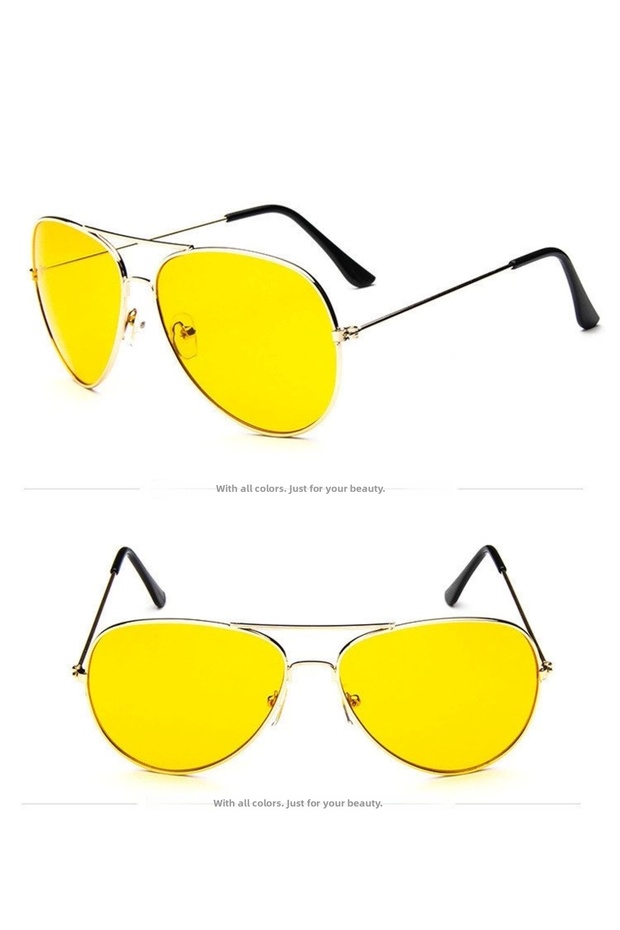 Unisex Gold Metal Framed Drop Glasses (Boxed)