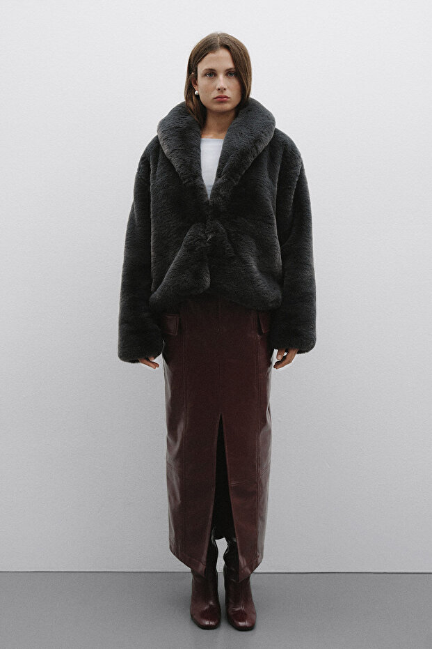 Suni Kürk Ceket - 3