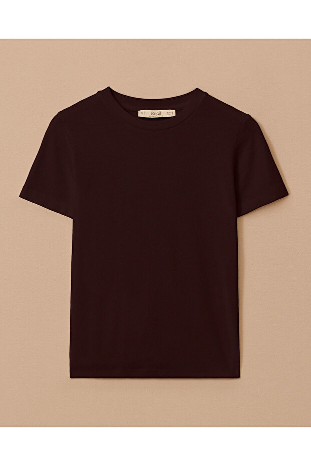 Yuvarlak Yaka Kısa Kollu Basic Tişört - 6