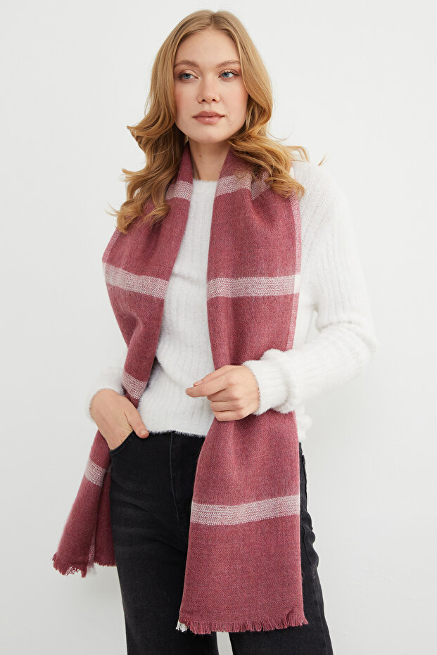 Plaid Patterned Shawl - 1