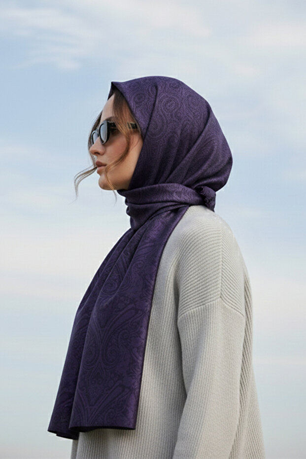 Ethnic Pattern Jacquard Shawl - 3